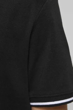 Jack & Jones Polo Algodao Gola Contraste Preto Online