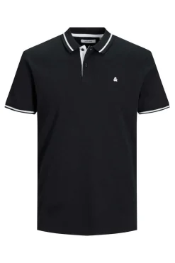 Jack & Jones Polo Algodao Gola Contraste Preto Online