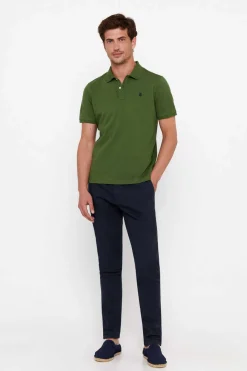 Cortefiel Polo Basico Verde Discount