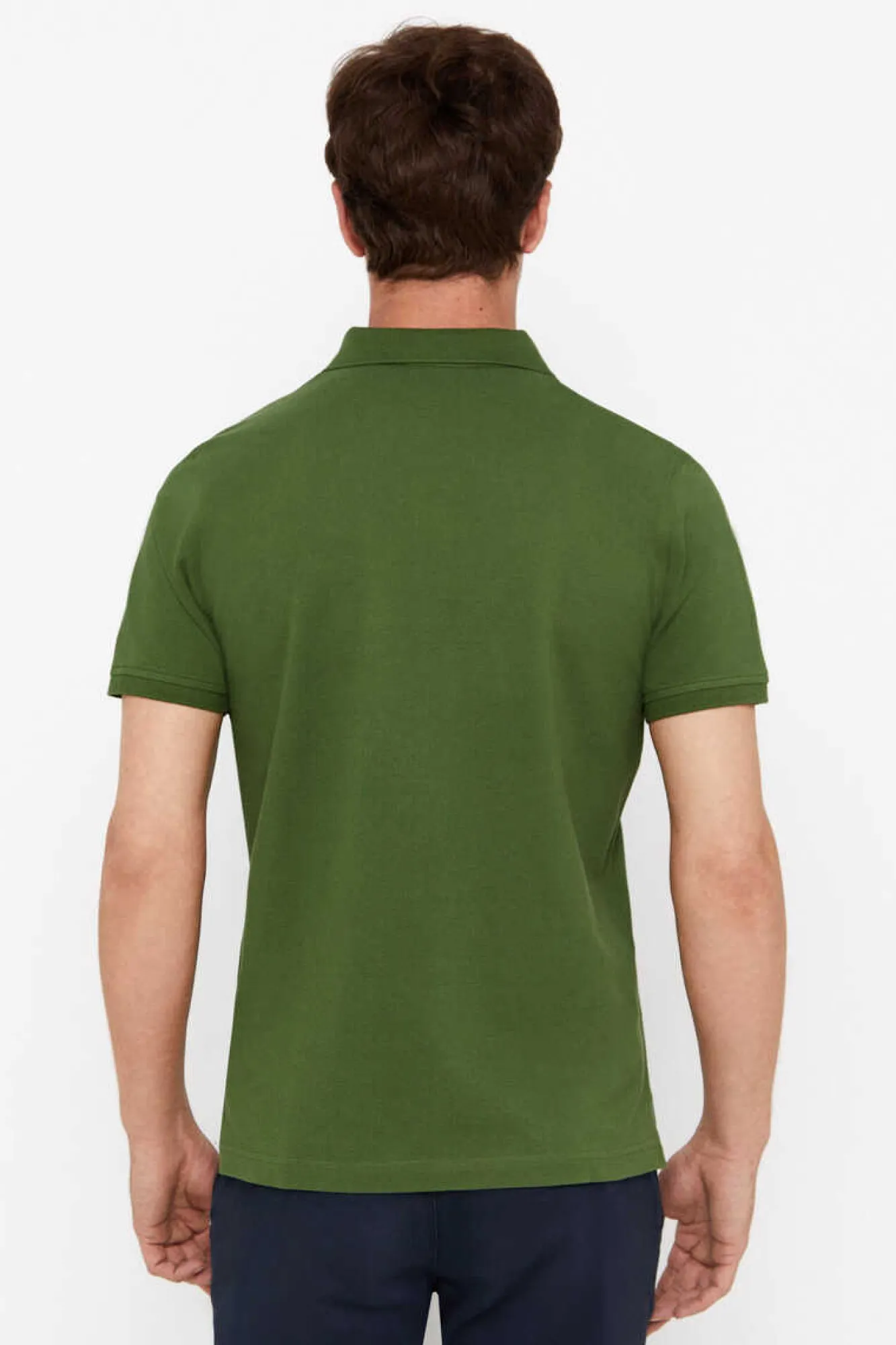 Cortefiel Polo Basico Verde Discount