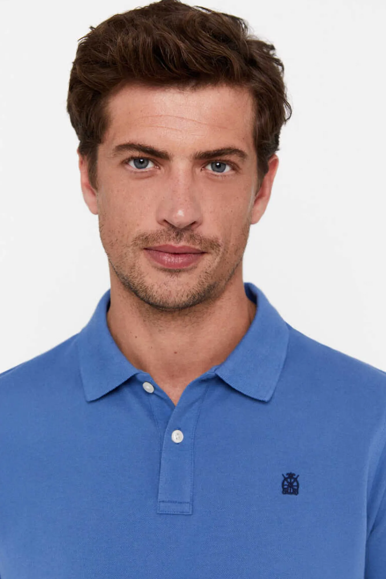 Cortefiel Polo Basico Azul Sale