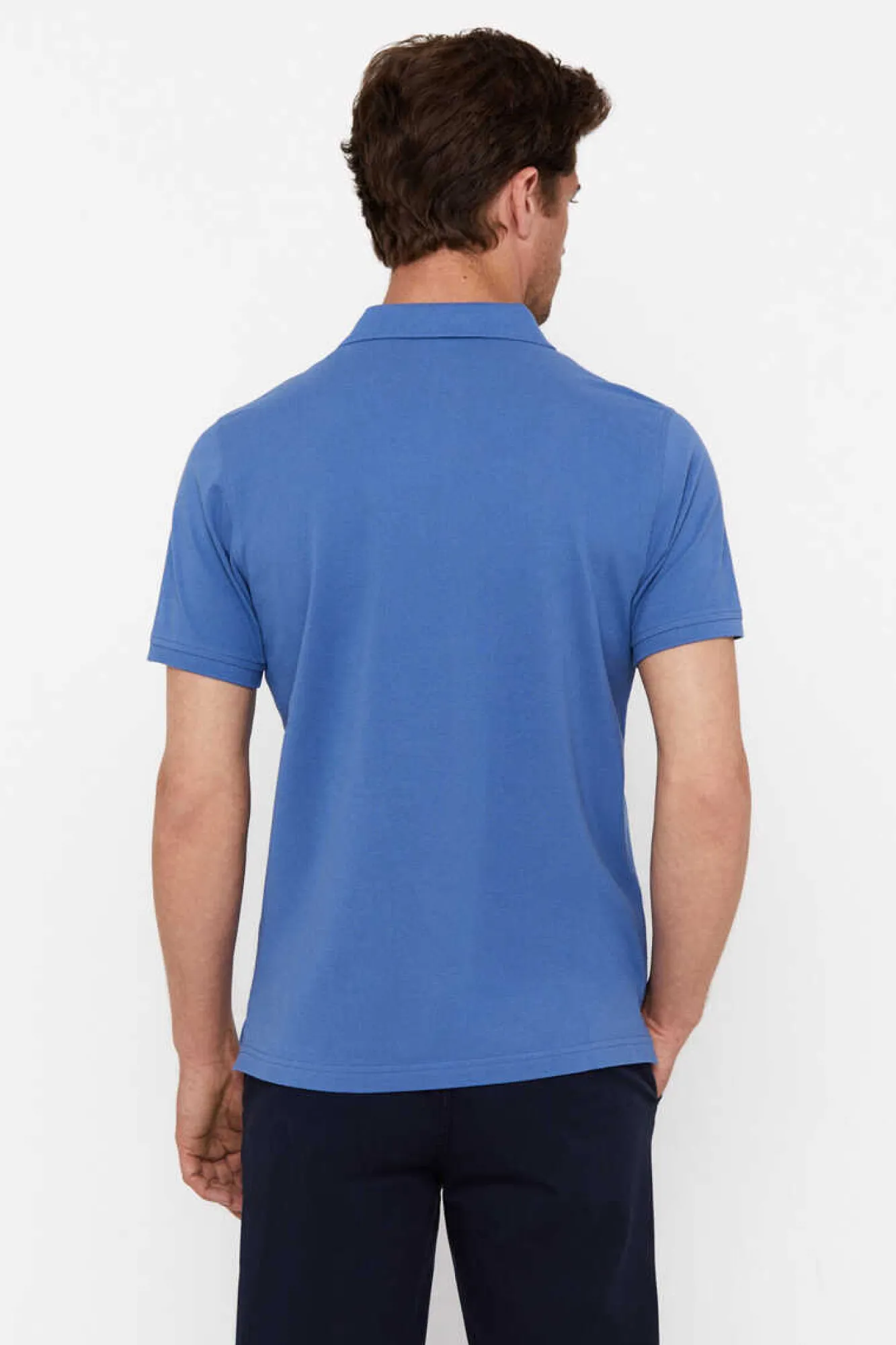 Cortefiel Polo Basico Azul Sale