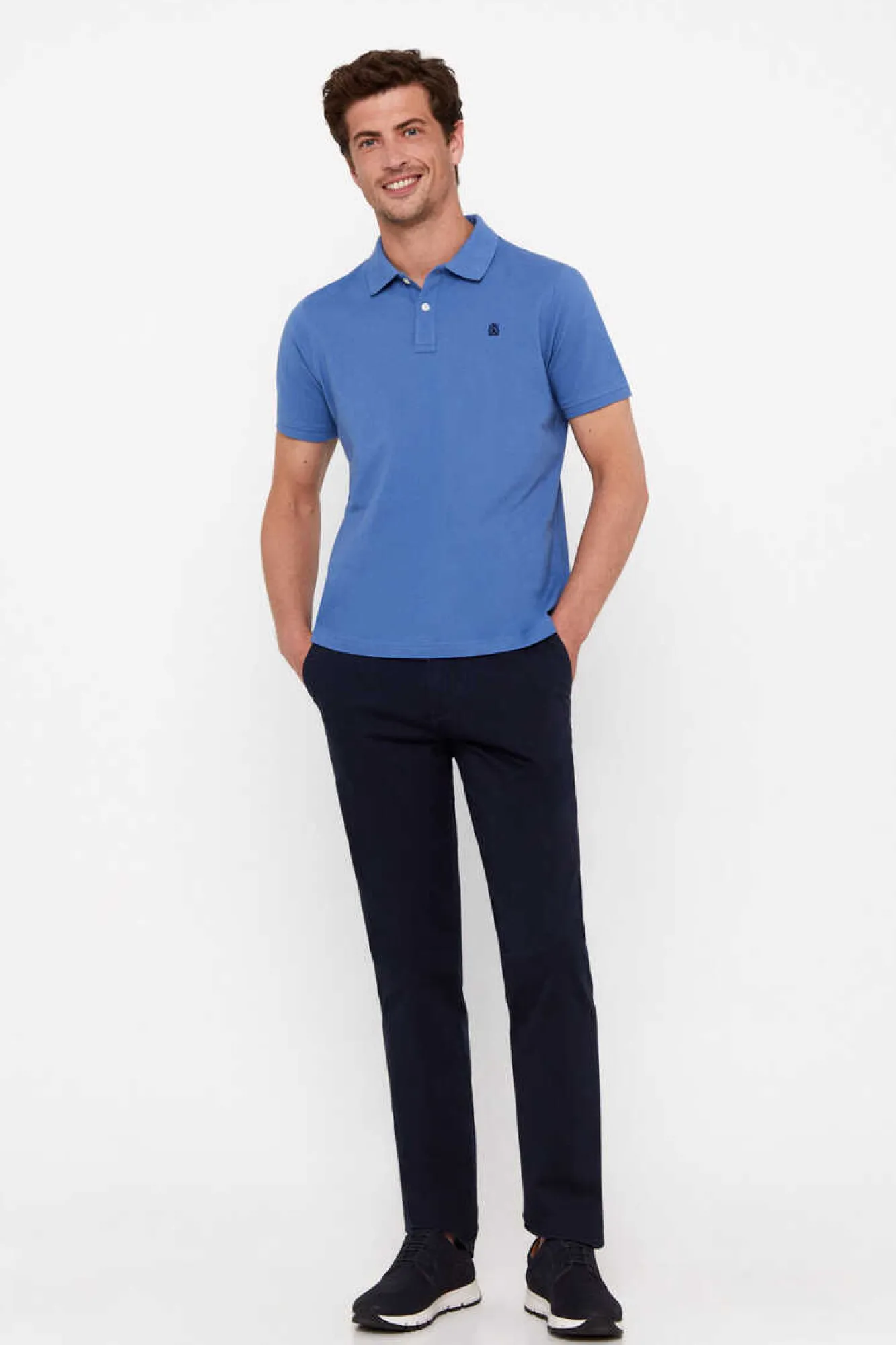 Cortefiel Polo Basico Azul Sale
