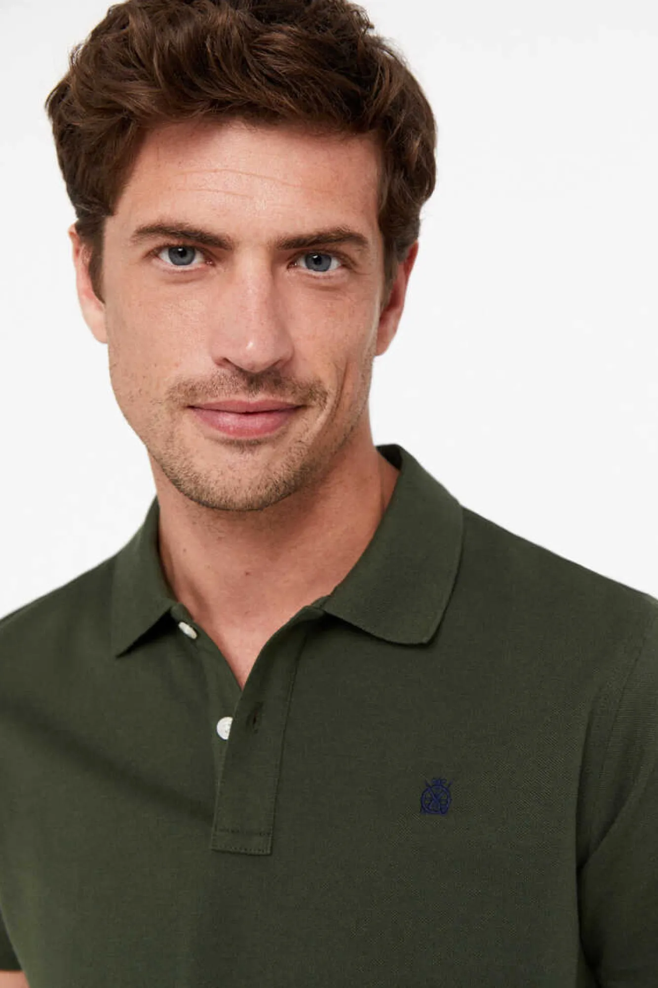 Cortefiel Polo Basico Verde Discount