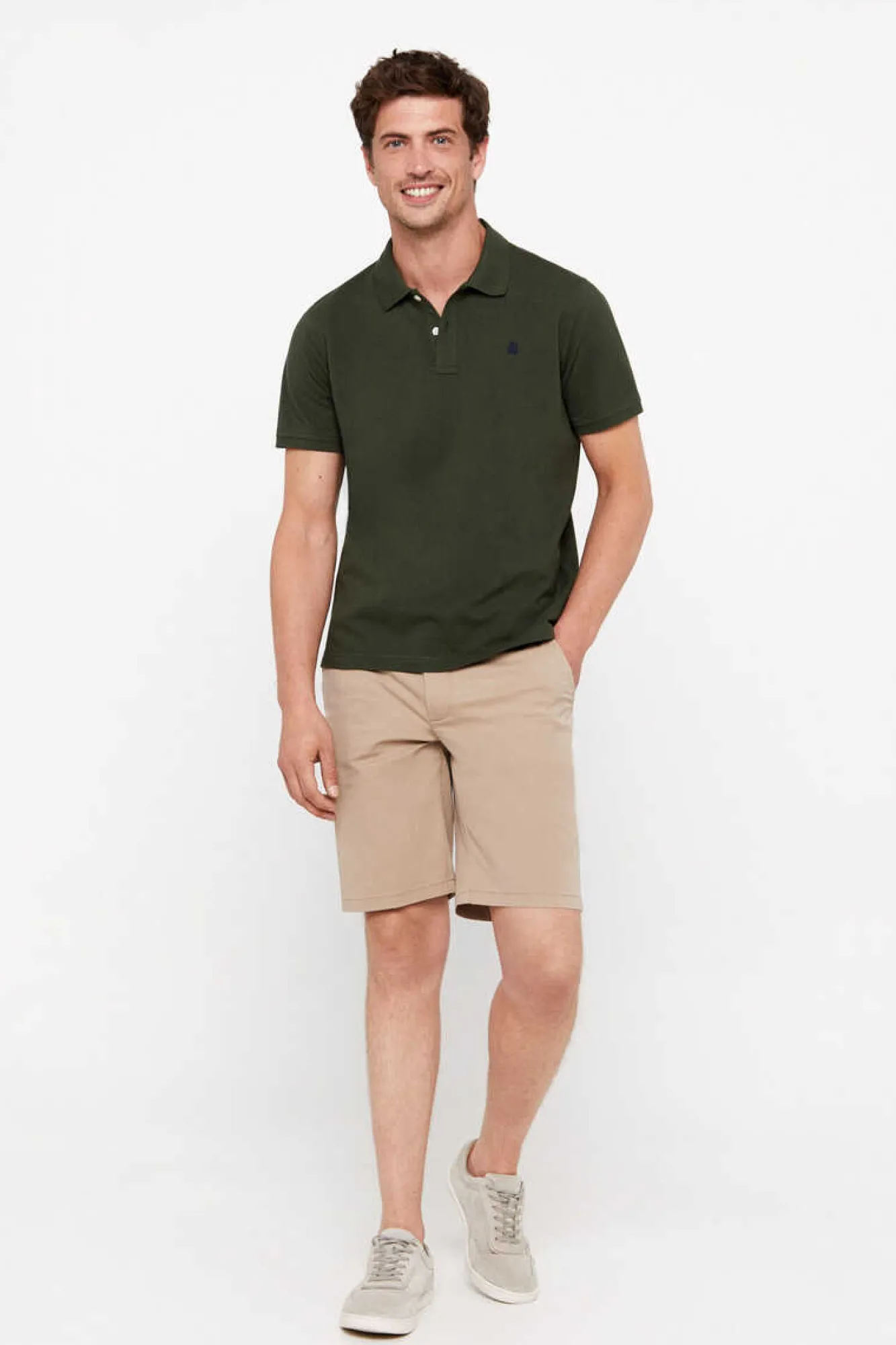 Cortefiel Polo Basico Verde Discount