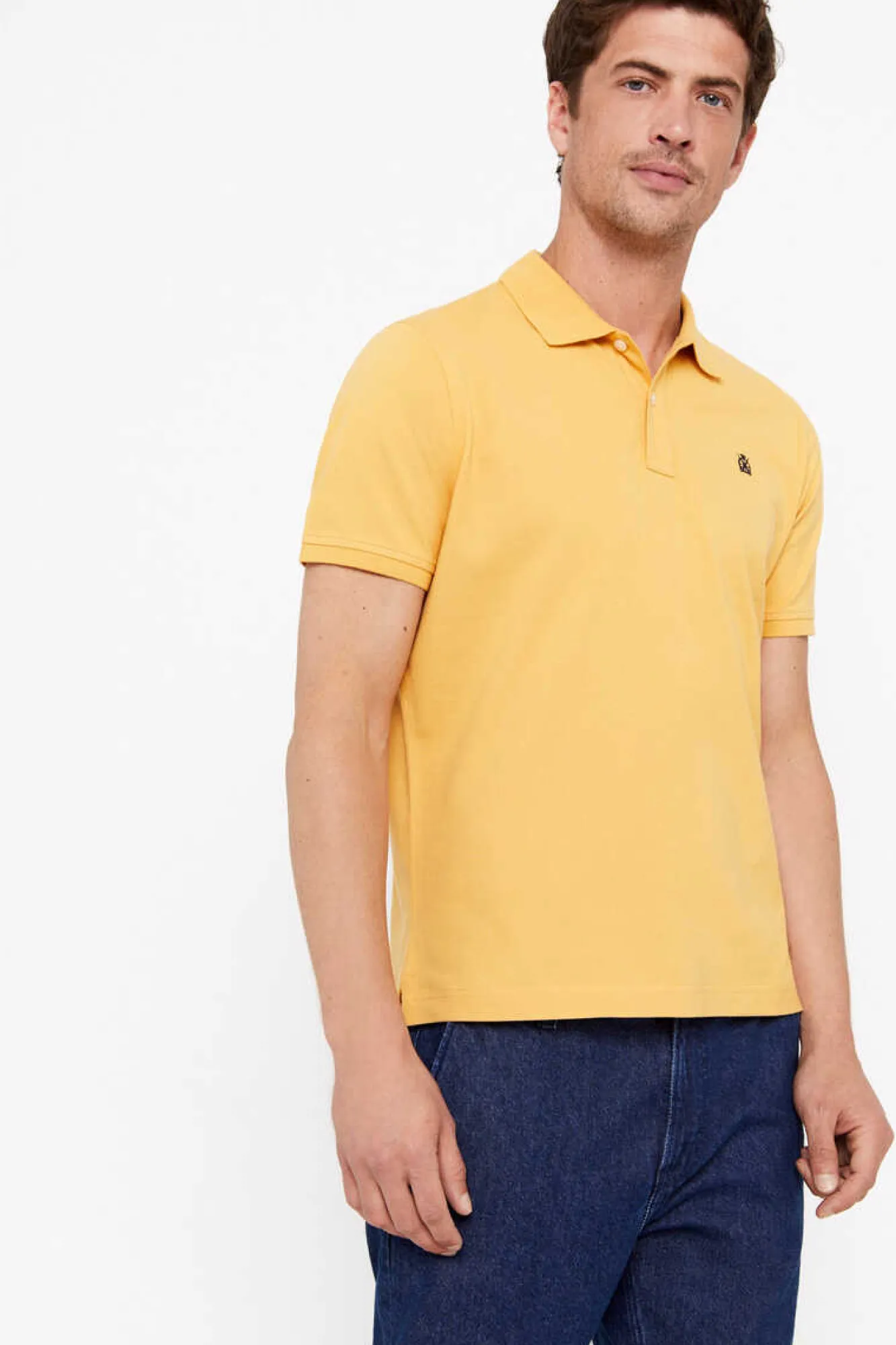 Cortefiel Polo Basico Dourado Online