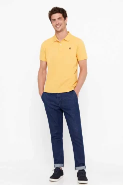 Cortefiel Polo Basico Dourado Online