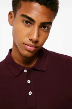 Springfield Polo Basico Manga Comprida Vermelho New