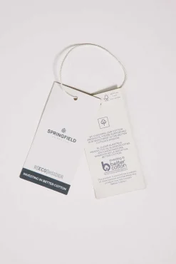 Springfield Polo Basico Manga Comprida Cinza Discount