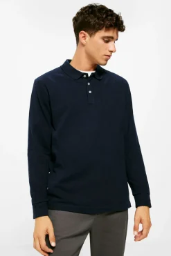 Springfield Polo Basico Manga Comprida Azul Sale