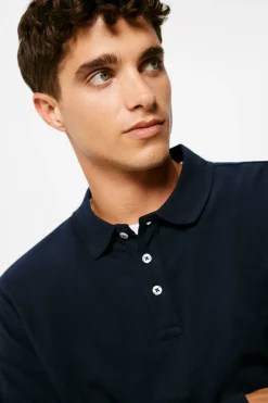 Springfield Polo Basico Manga Comprida Azul Sale