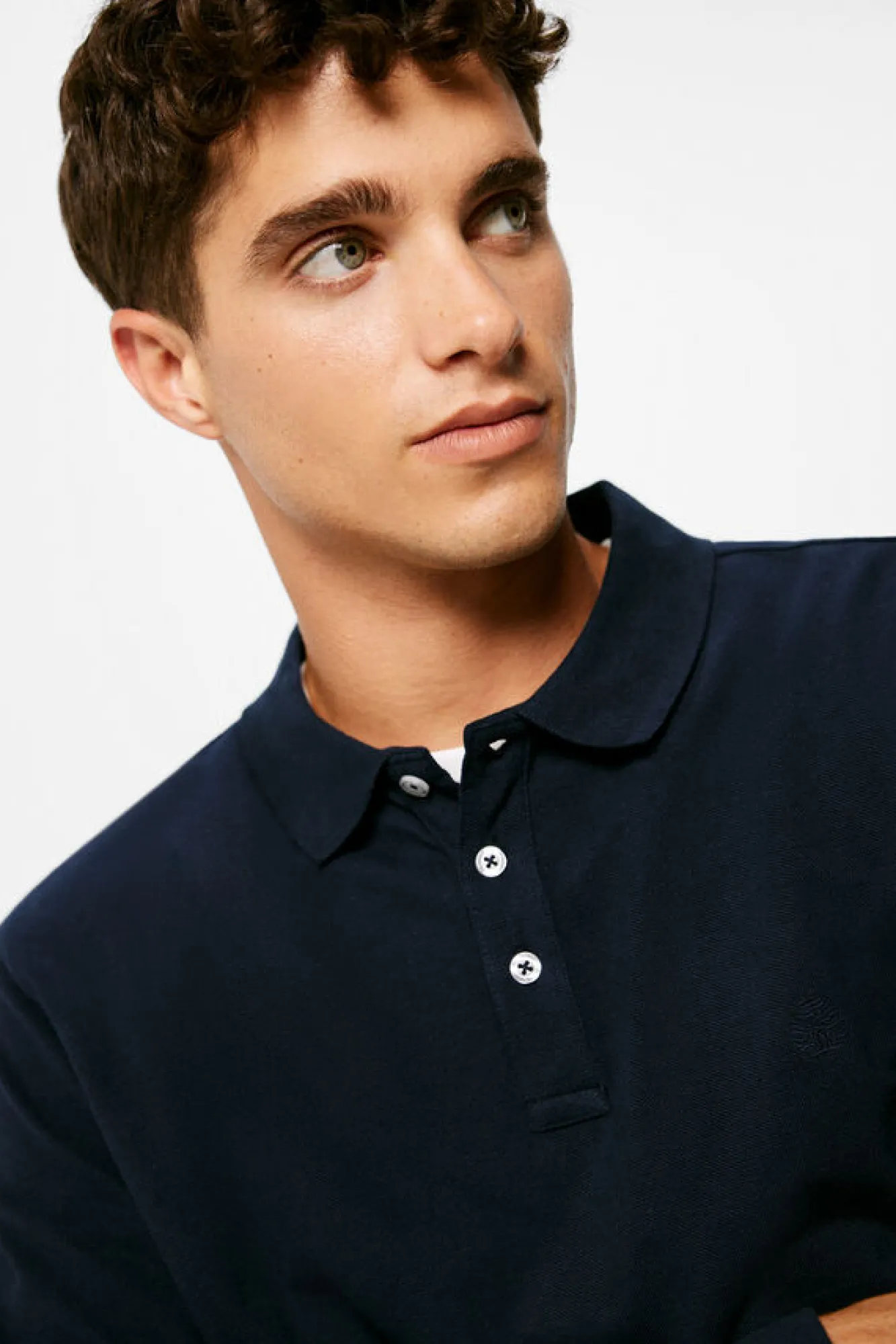 Springfield Polo Basico Manga Comprida Azul Sale