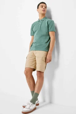 Springfield Polo Basico Pique Slim Verde Sale