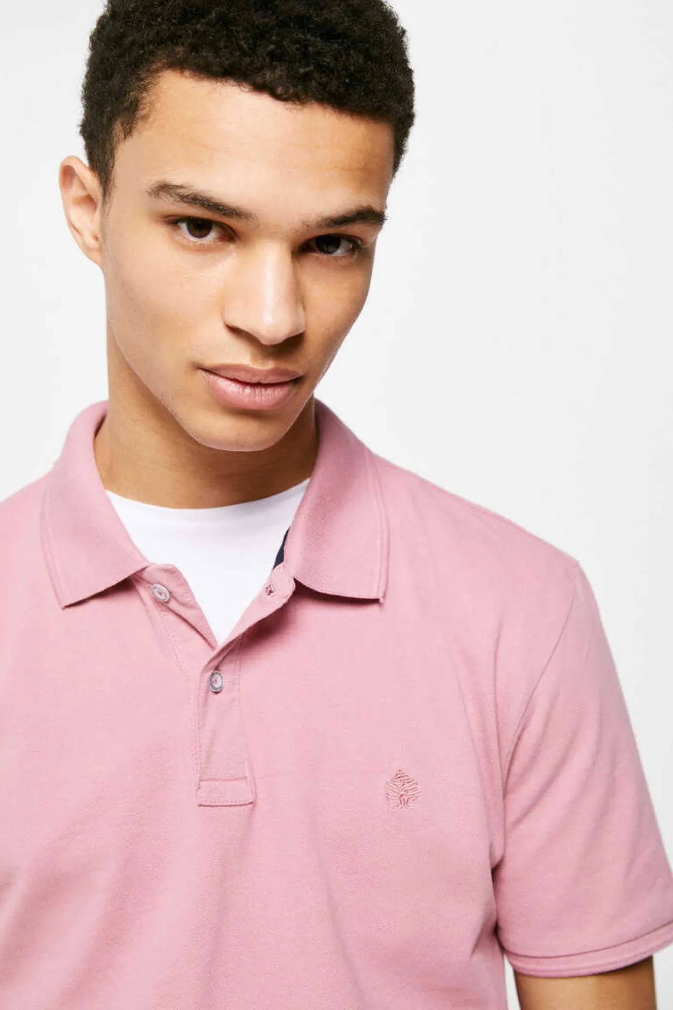 Springfield Polo Basico Pique Slim Lilas New