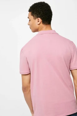 Springfield Polo Basico Pique Slim Lilas New