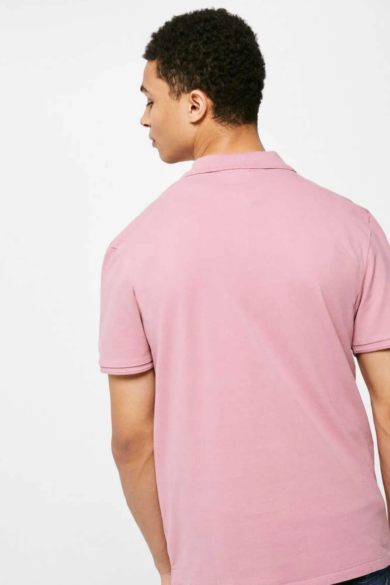 Springfield Polo Basico Pique Slim Lilas New