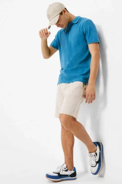 Springfield Polo Basico Pique Slim Azul Outlet