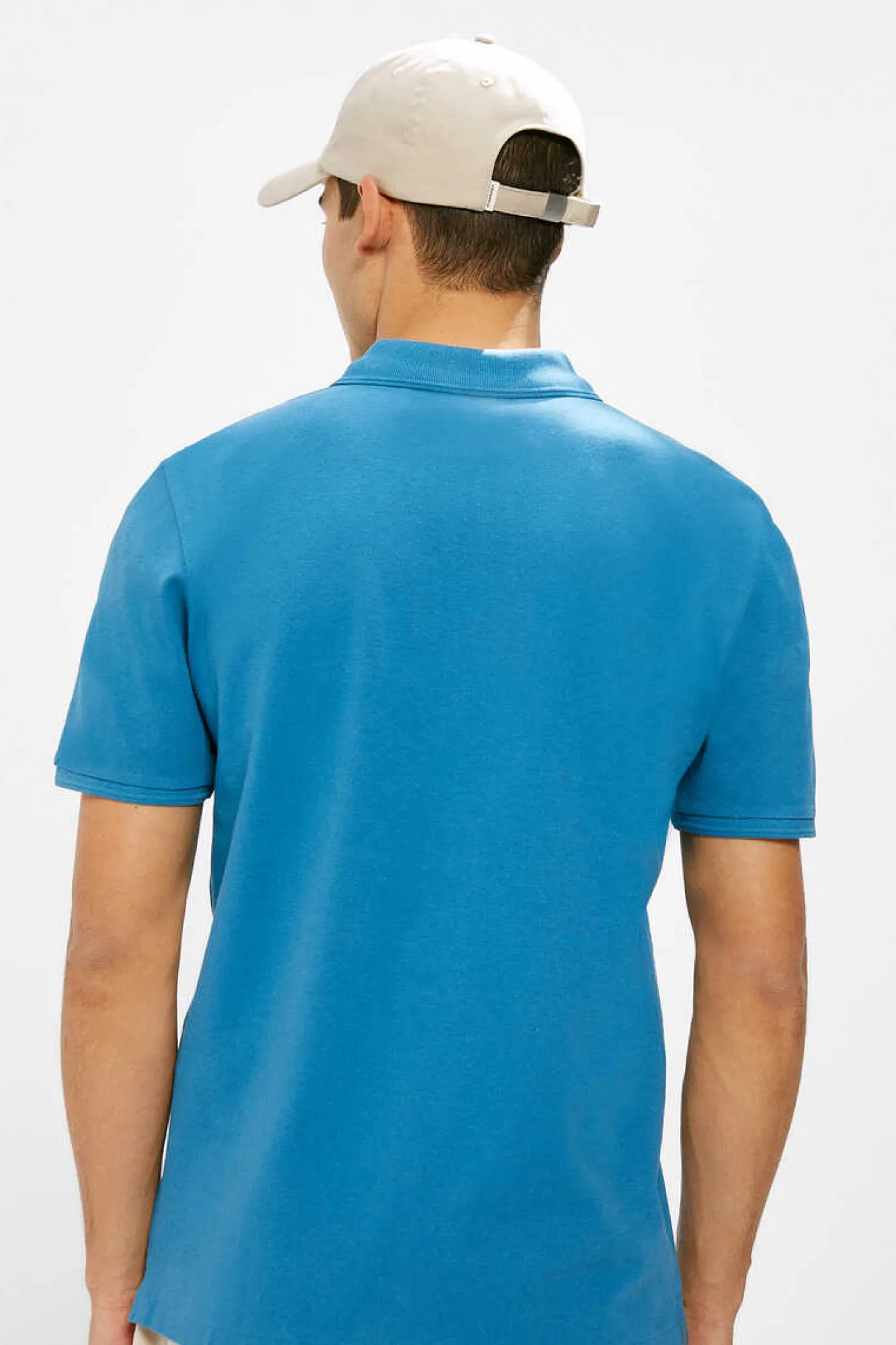 Springfield Polo Basico Pique Slim Azul Outlet