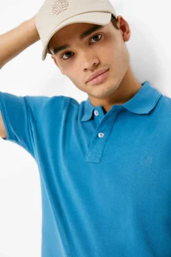 Springfield Polo Basico Pique Slim Azul Outlet
