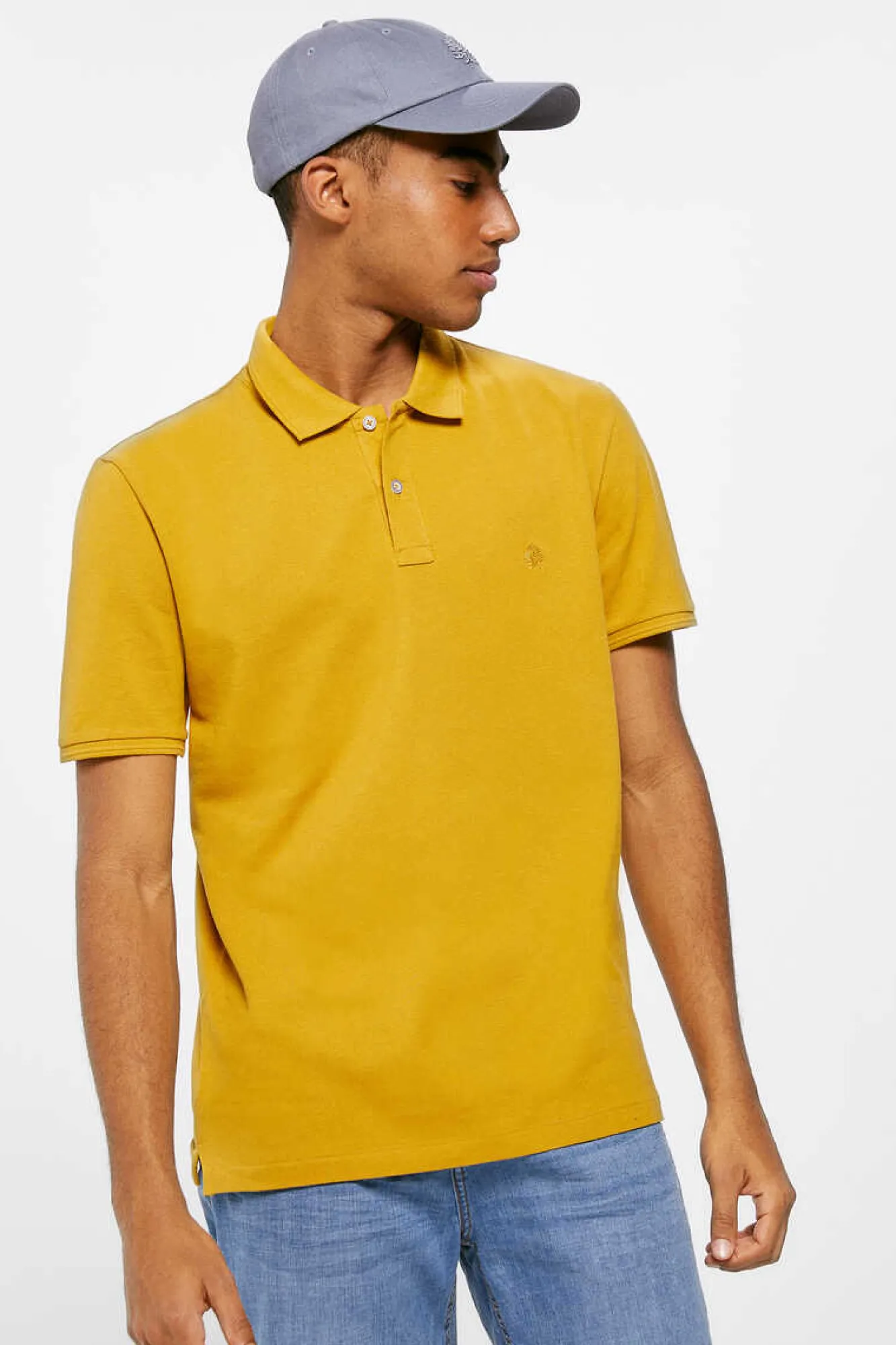 Springfield Polo Basico Pique Slim Amarelo Clearance