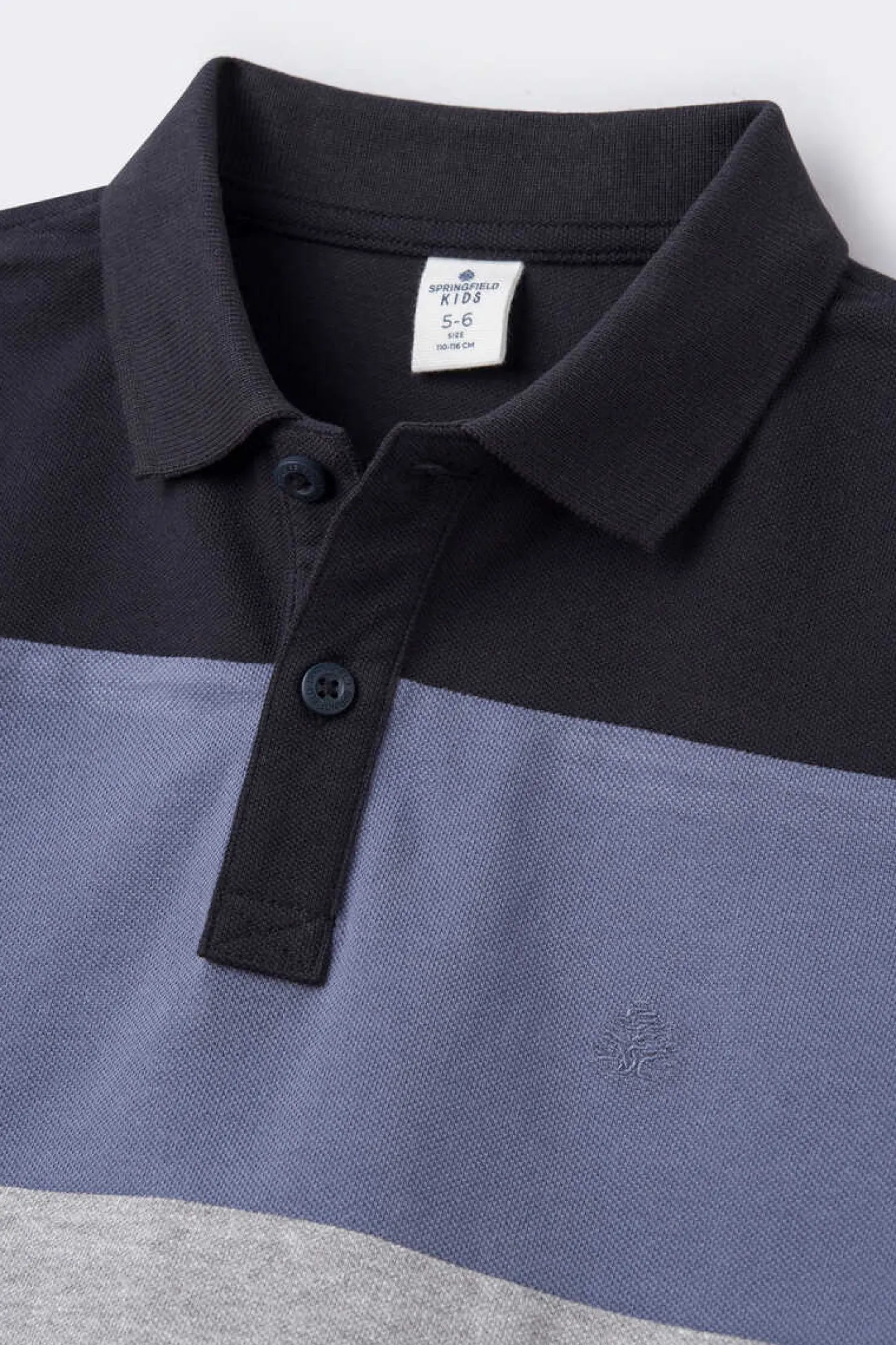 Springfield Kids Polo Color Block Manga Comprida Menino Marinho Best