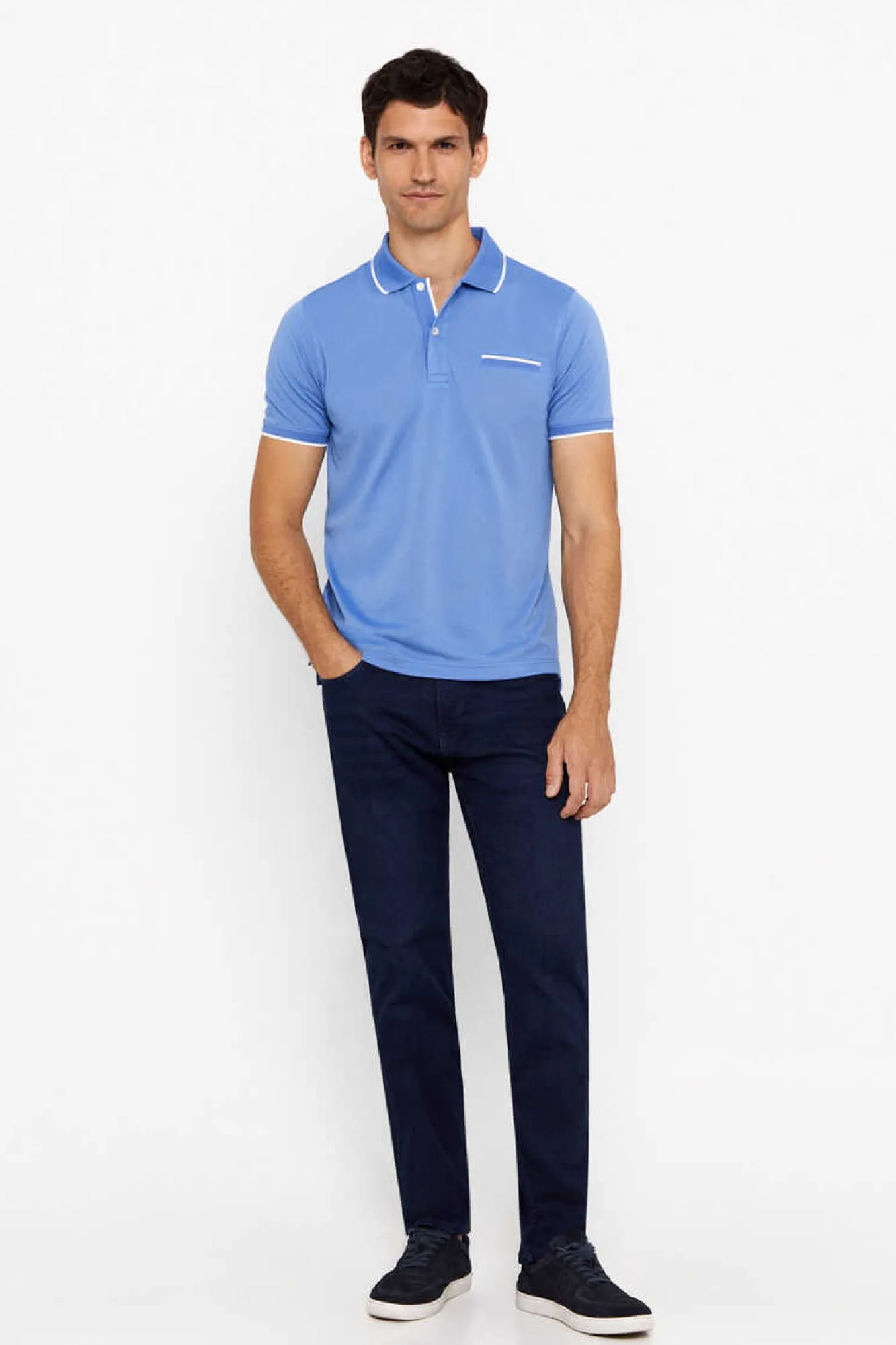 Cortefiel Polo Coolmax Fresh ® Azul Clearance