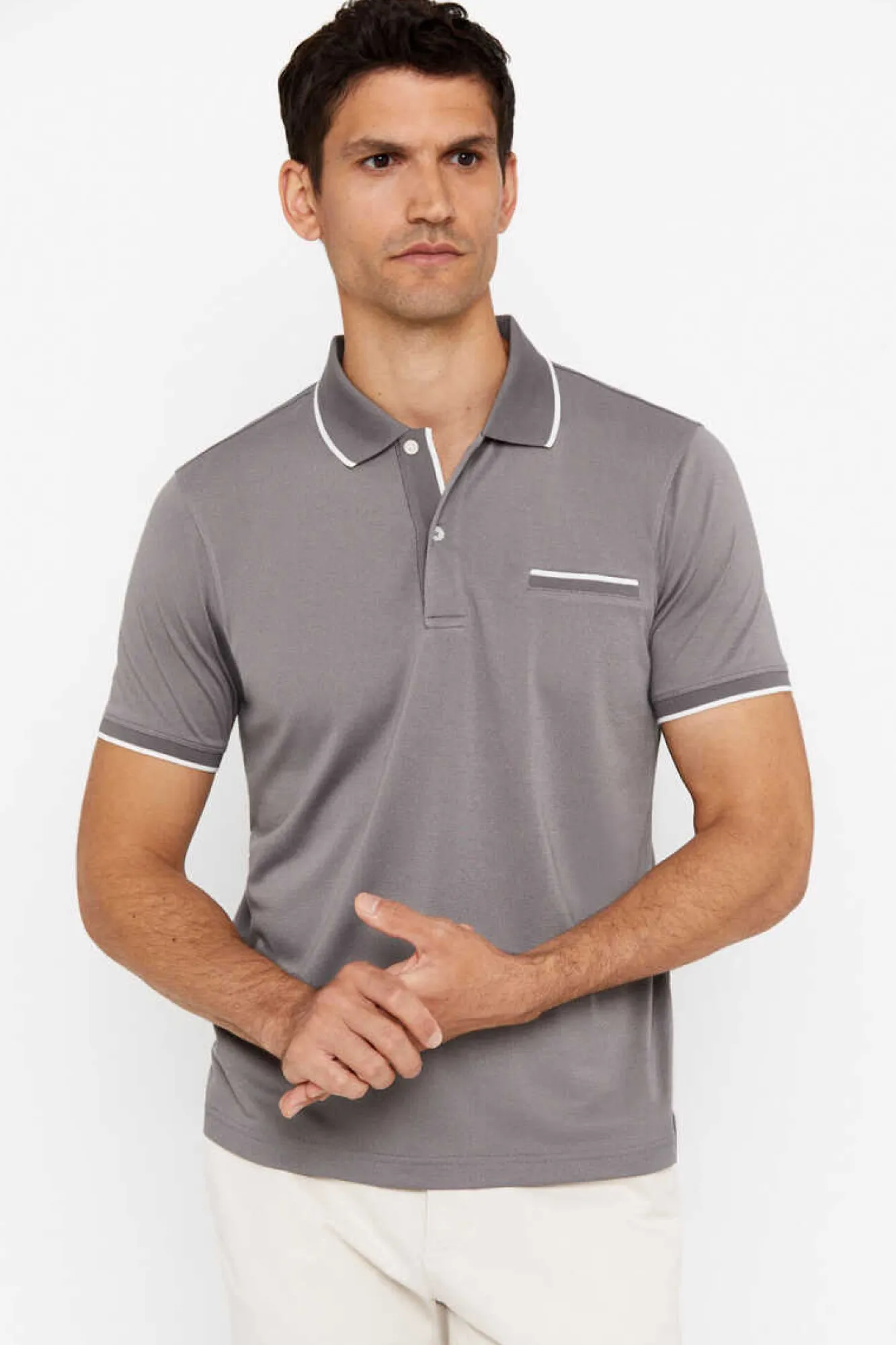 Cortefiel Polo Coolmax Fresh ® Cinzento Outlet