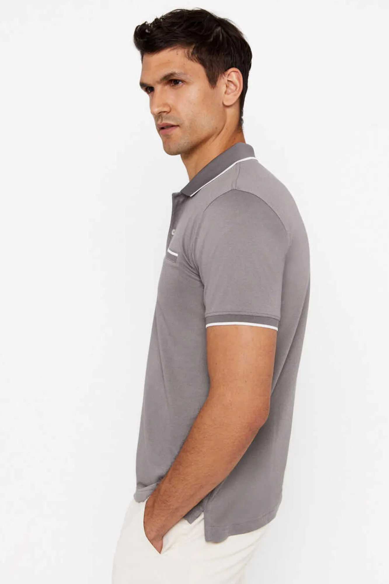 Cortefiel Polo Coolmax Fresh ® Cinzento Outlet