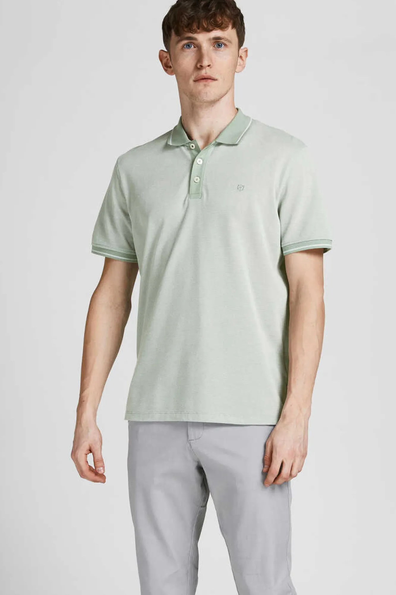 Jack & Jones Polo De Algodao De Homem Verde Hot