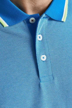 Jack & Jones Polo De Algodao De Homem Azul Outlet