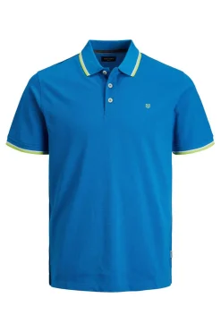 Jack & Jones Polo De Algodao De Homem Azul Outlet