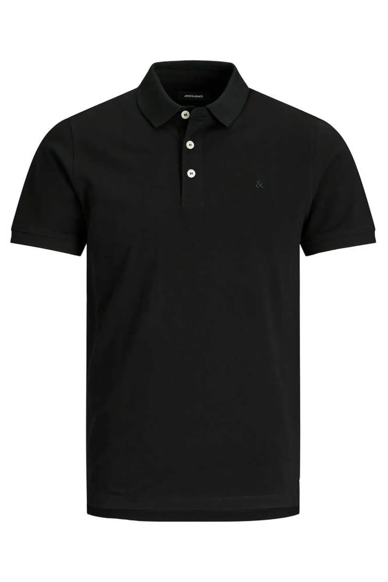 Jack & Jones Polo De Algodao Organico Detalhe Riscas Preto Online