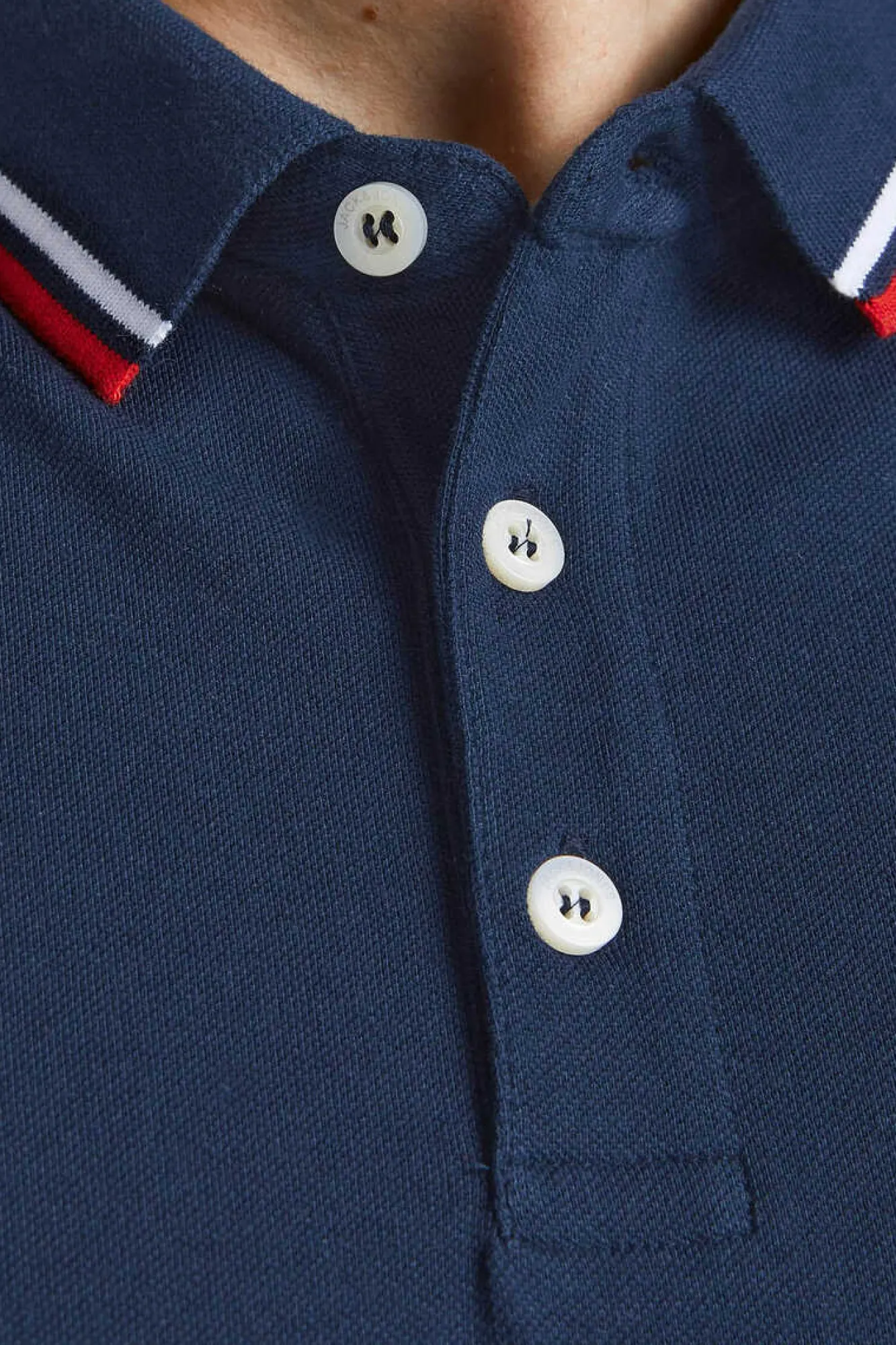 Jack & Jones PLUS Polo De Manga Curta Com Bordado Frontal De Algodao Organico Plus Marinho Discount