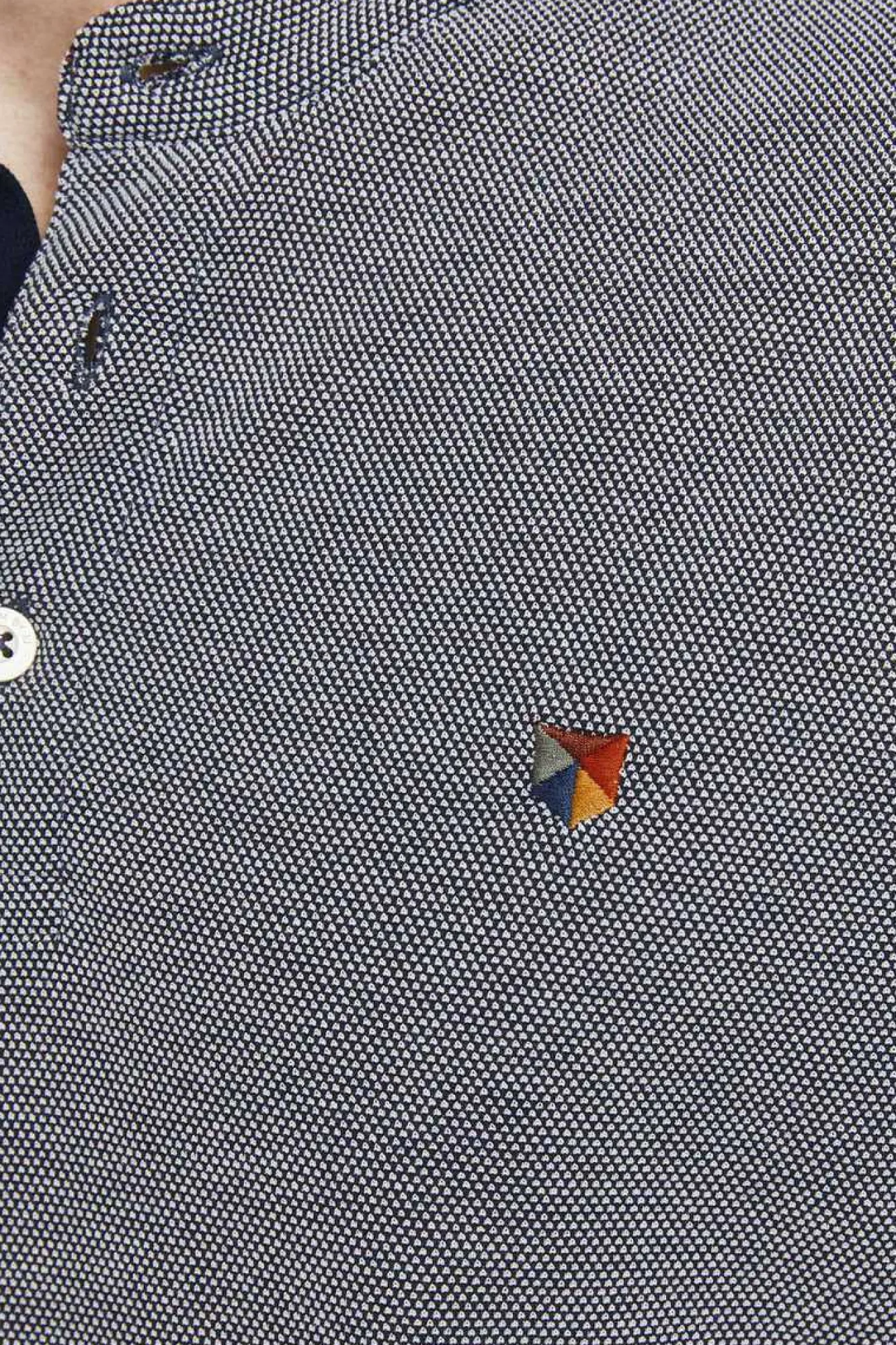 Jack & Jones Polo Gola Mao Azulado Outlet