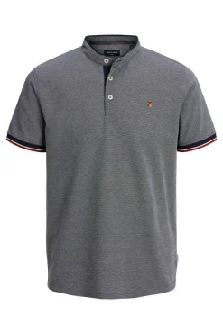 Jack & Jones Polo Gola Mao Azulado Outlet