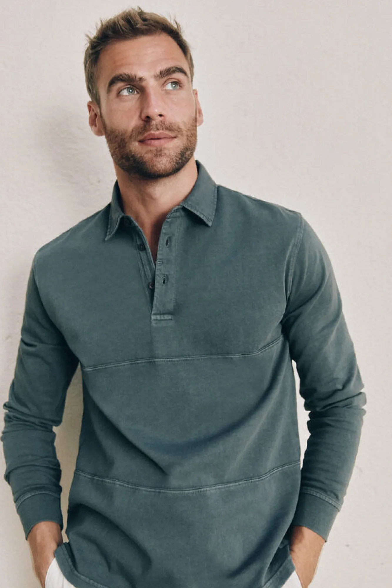 Ooto Polo Manga Comprida Cinzento Clearance