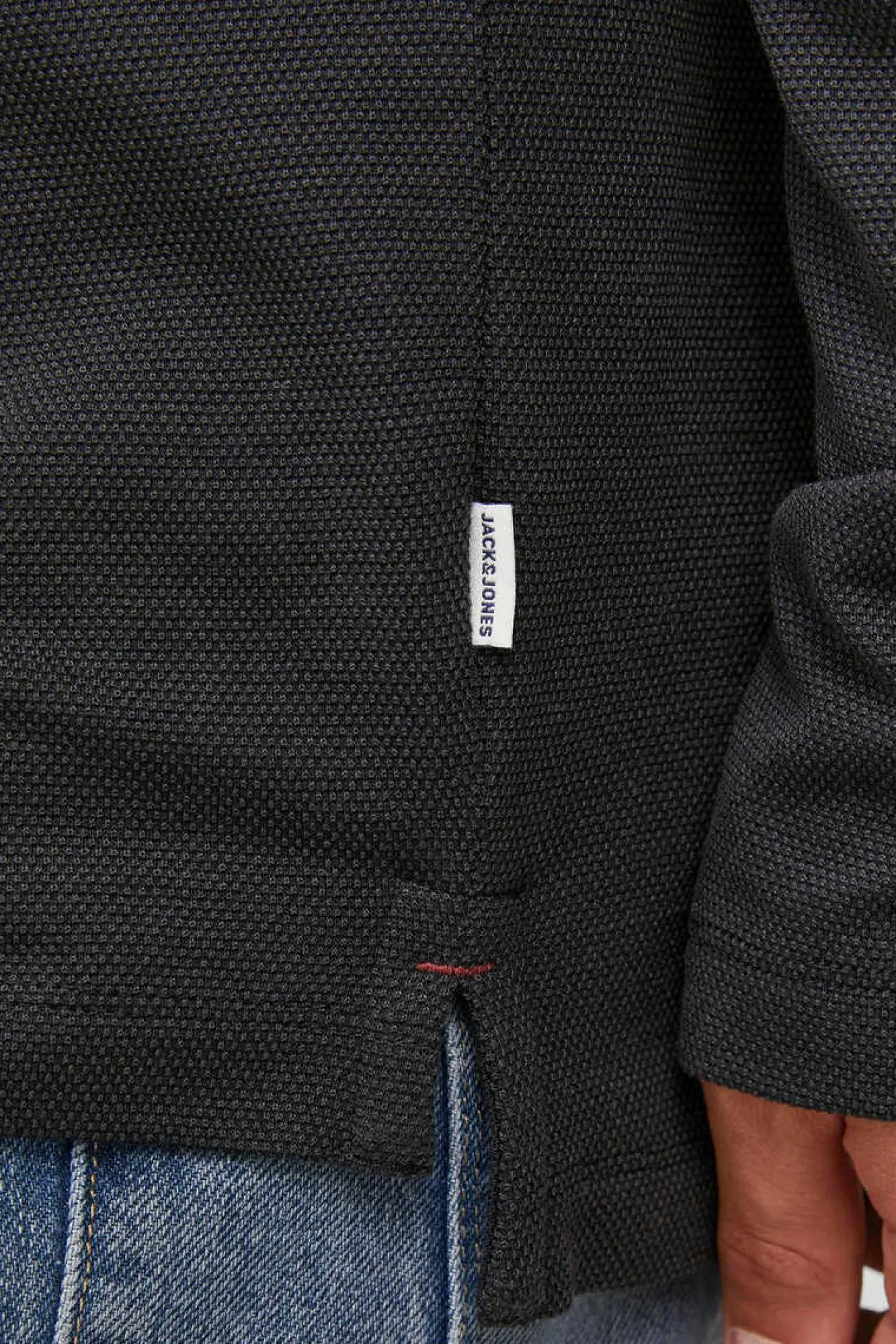 Jack & Jones Polo Manga Comprida Faixa Contraste Preto Hot