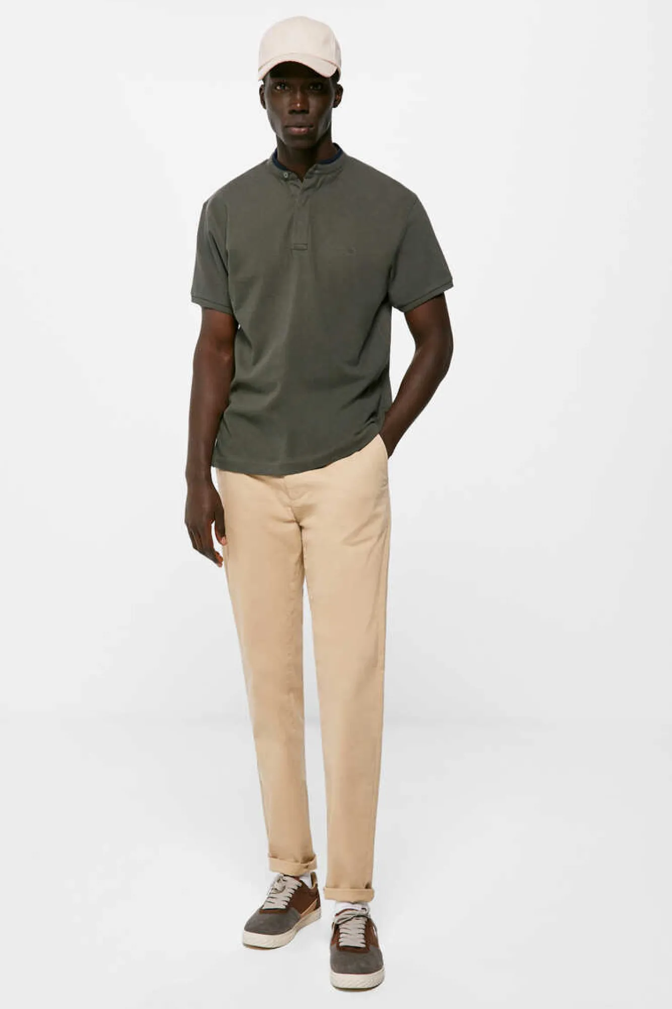 Springfield Polo Mao Slim Carcela Oculta Verde Escuro New