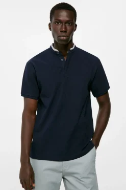 Springfield Polo Mao Slim Carcela Oculta Azul Sale