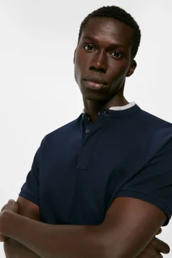 Springfield Polo Mao Slim Carcela Oculta Azul Sale