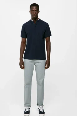 Springfield Polo Mao Slim Carcela Oculta Azul Sale