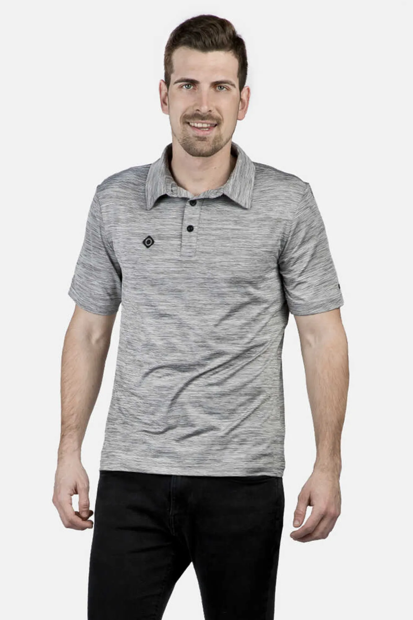 Izas Polo Oros Cinza Outlet