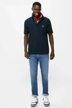 Springfield Polo Pique Basico Marinho Outlet