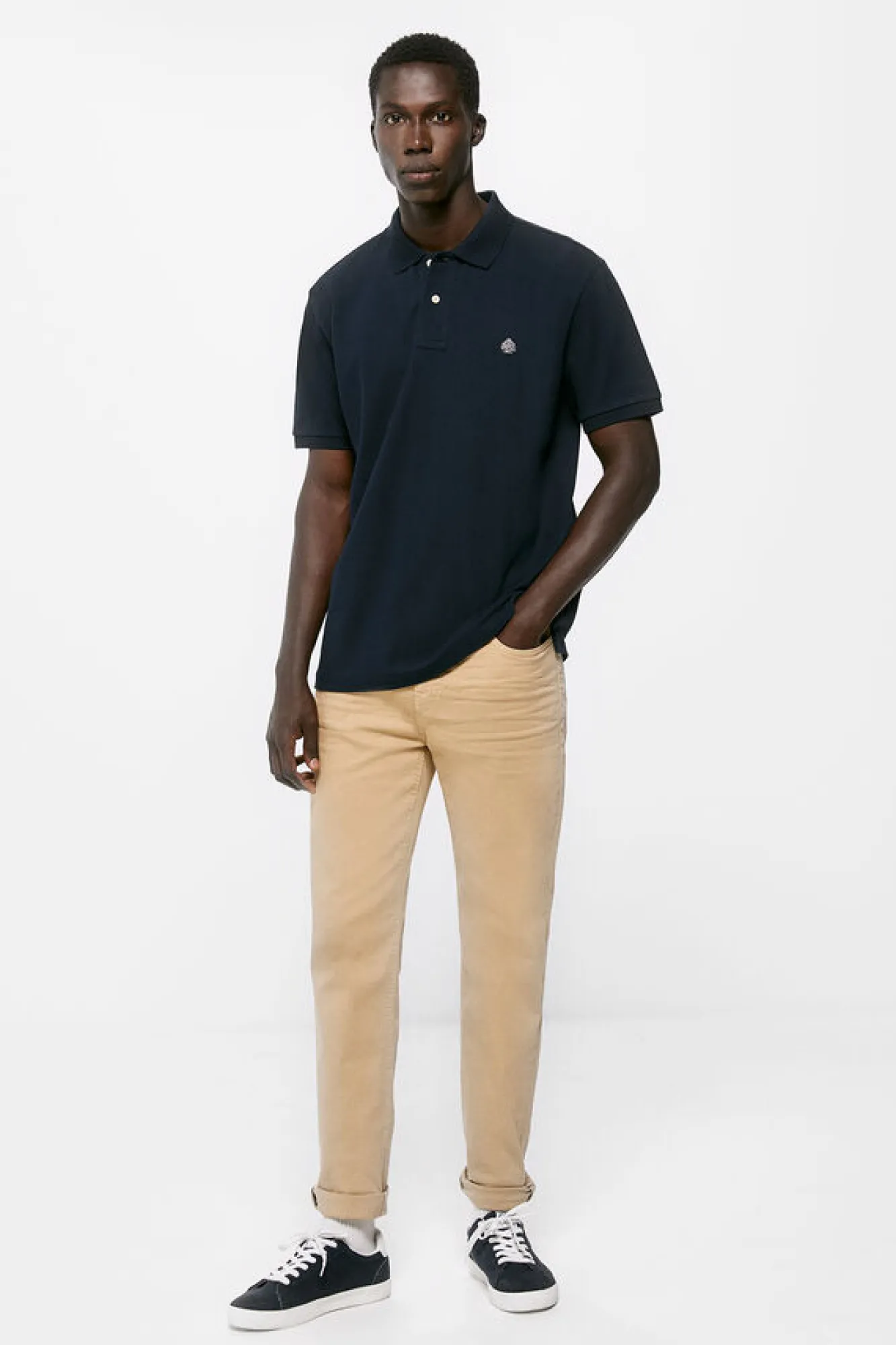 Springfield Polo Pique Basico Marinho Outlet