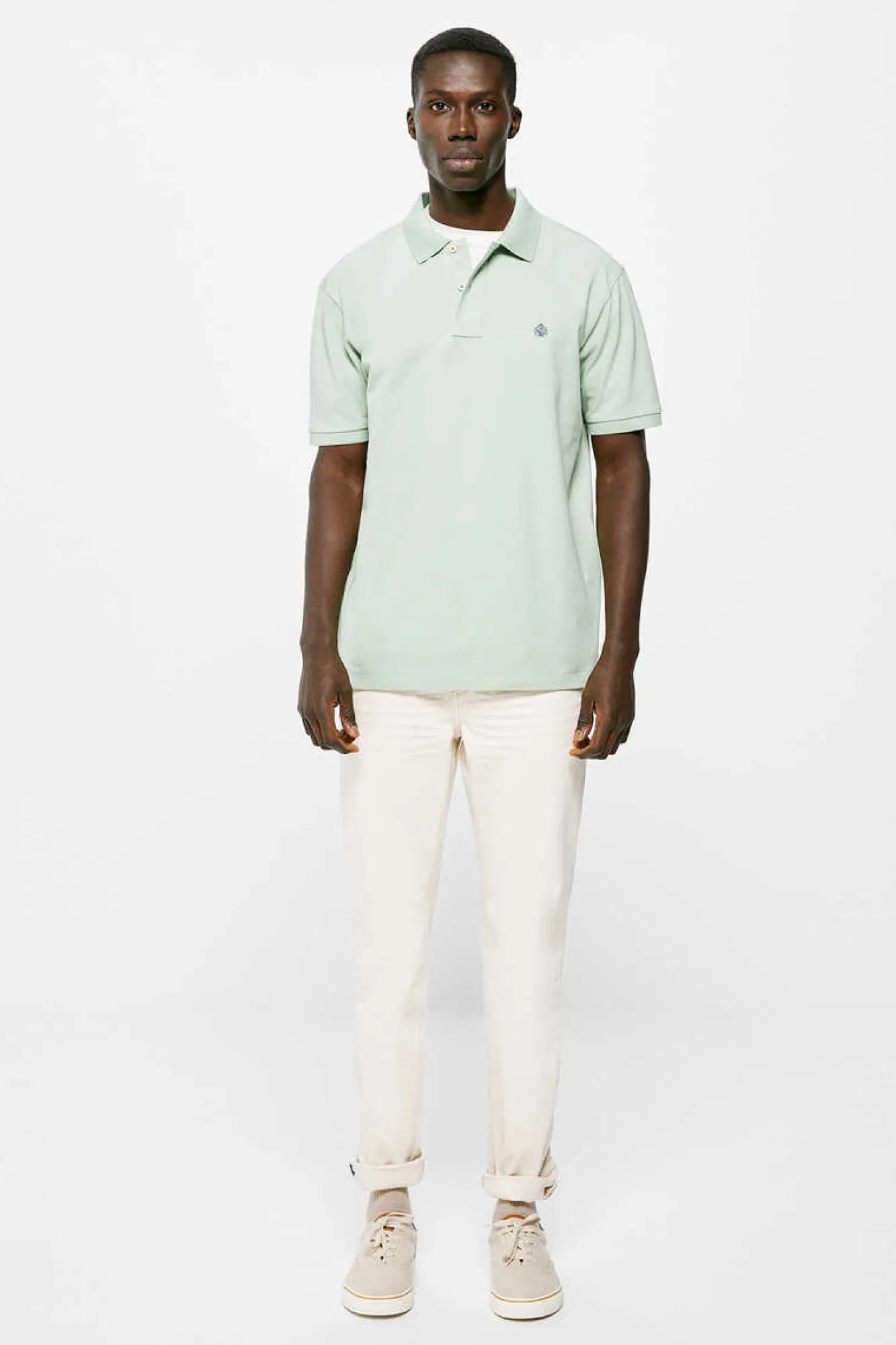 Springfield Polo Pique Basico Verde Online