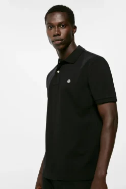Springfield Polo Pique Basico Preto Discount