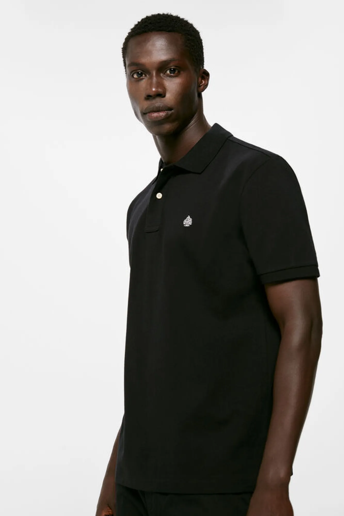 Springfield Polo Pique Basico Preto Discount