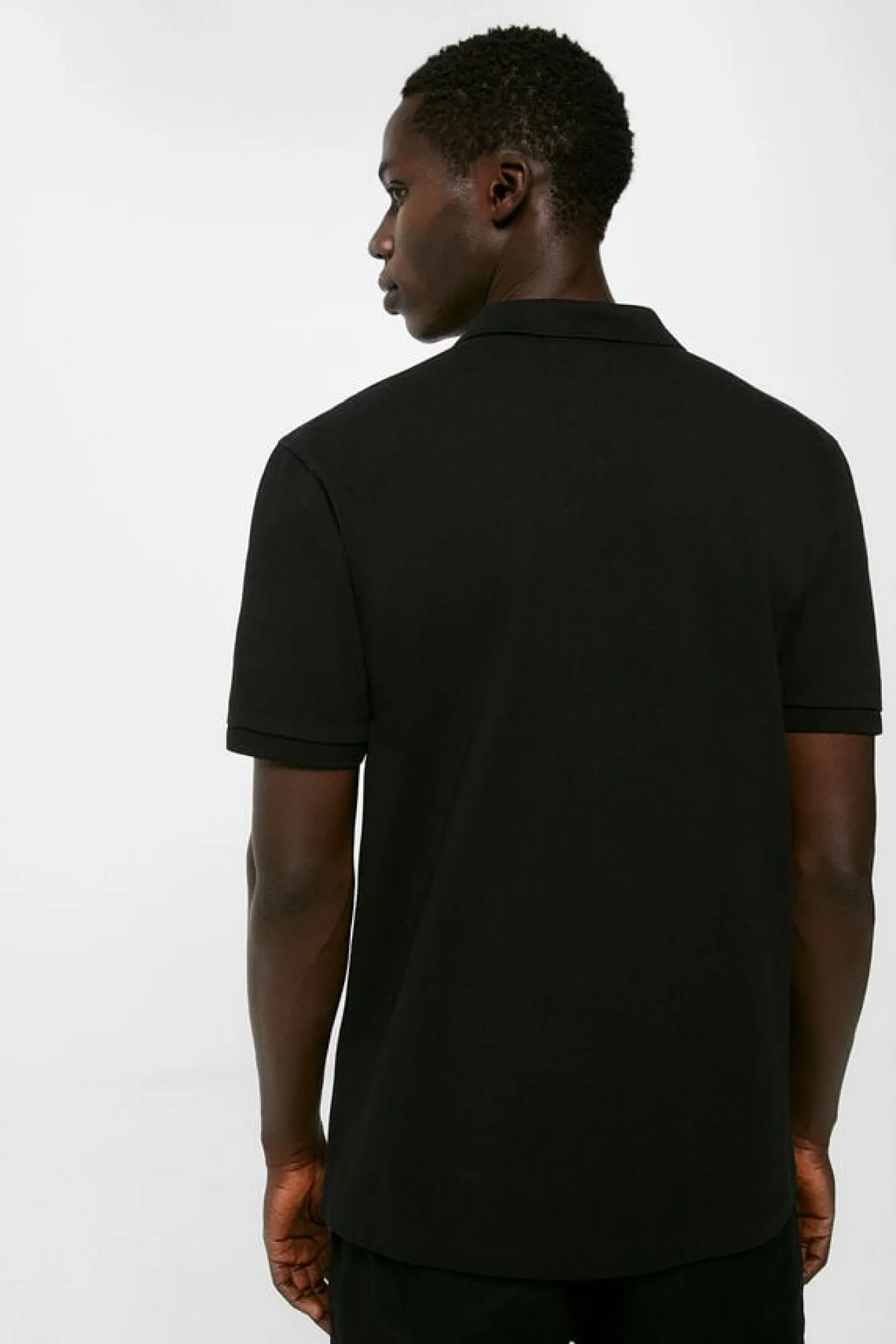 Springfield Polo Pique Basico Preto Discount