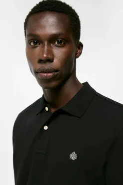 Springfield Polo Pique Basico Preto Discount