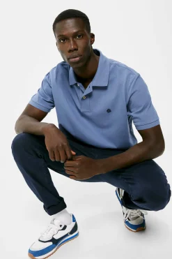 Springfield Polo Pique Basico Azul Hot